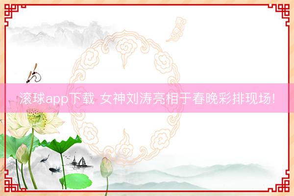 滚球app下载 女神刘涛亮相于春晚彩排现场!