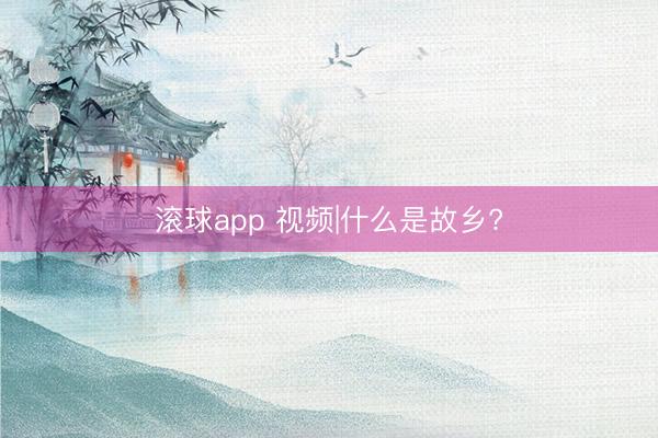 滚球app 视频|什么是故乡?