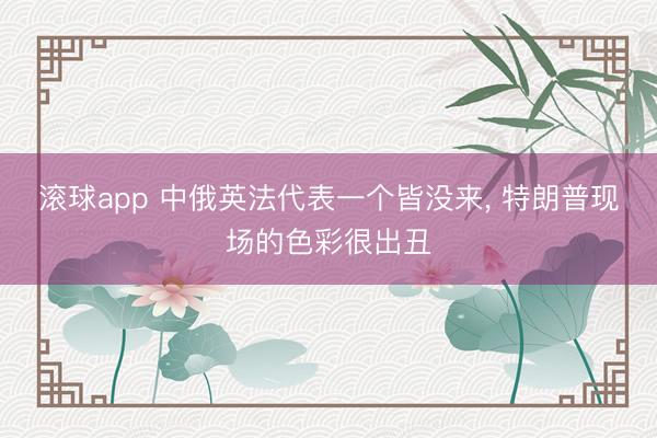 滚球app 中俄英法代表一个皆没来, 特朗普现场的色彩很出丑