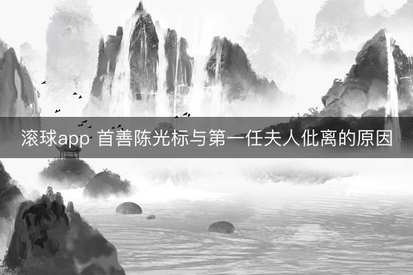 滚球app 首善陈光标与第一任夫人仳离的原因