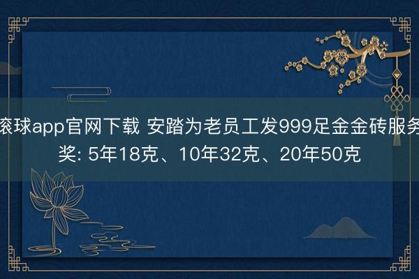 滚球app官网下载 安踏为老员工发999足金金砖服务奖: 5年18克、10年32克、20年50克