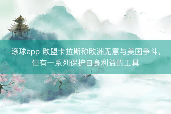 滚球app 欧盟卡拉斯称欧洲无意与美国争斗，但有一系列保护自身利益的工具