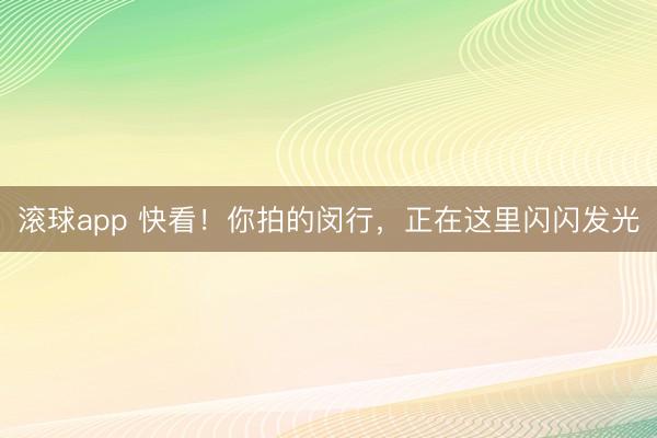 滚球app 快看！你拍的闵行，正在这里闪闪发光