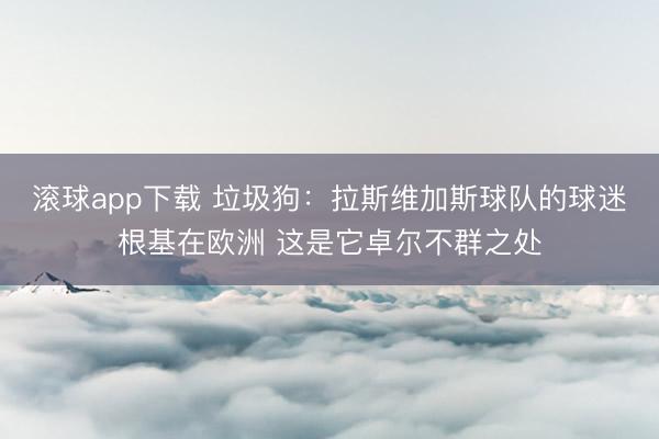 滚球app下载 垃圾狗：拉斯维加斯球队的球迷根基在欧洲 这是它卓尔不群之处
