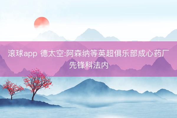 滚球app 德太空:阿森纳等英超俱乐部成心药厂先锋科法内