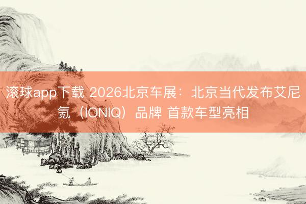 滚球app下载 2026北京车展：北京当代发布艾尼氪（IONIQ）品牌 首款车型亮相
