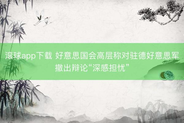 滚球app下载 好意思国会高层称对驻德好意思军撤出辩论“深感担忧”