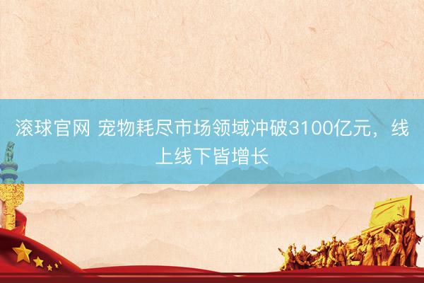 滚球官网 宠物耗尽市场领域冲破3100亿元，线上线下皆增长